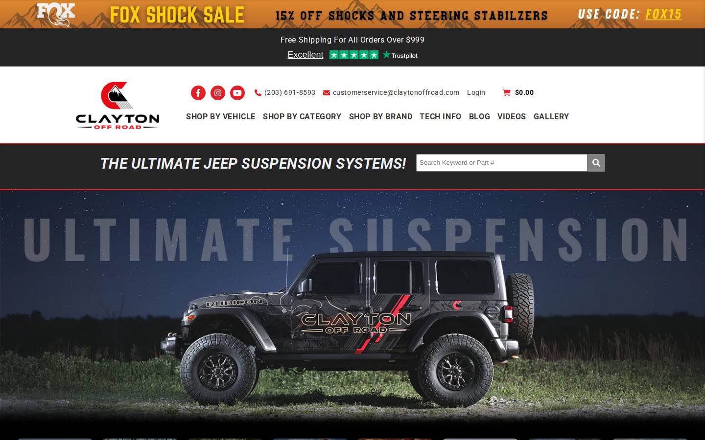 Clayton Off Road Mfg. homepage screenshot