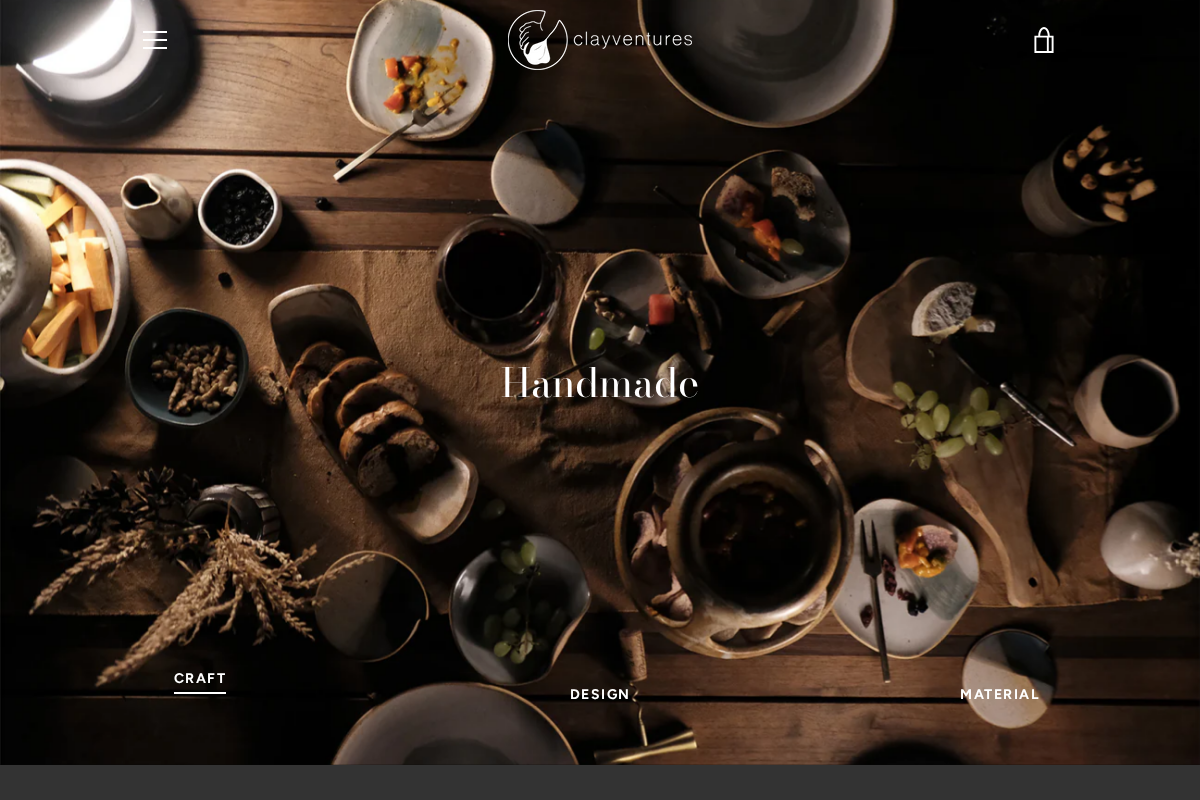 clayventures homepage screenshot