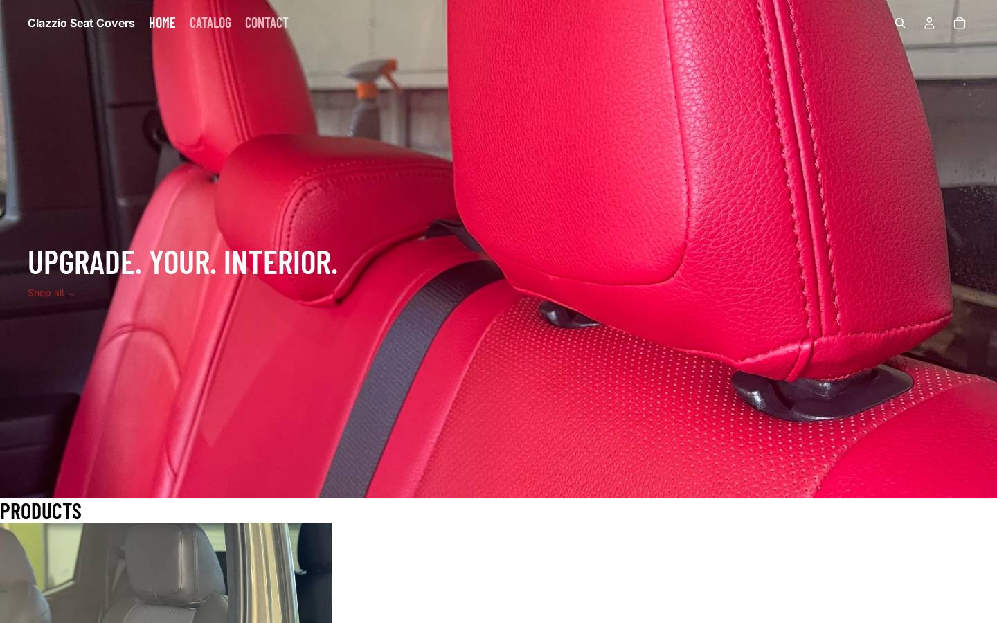 clazzioseatcovers.com homepage screenshot