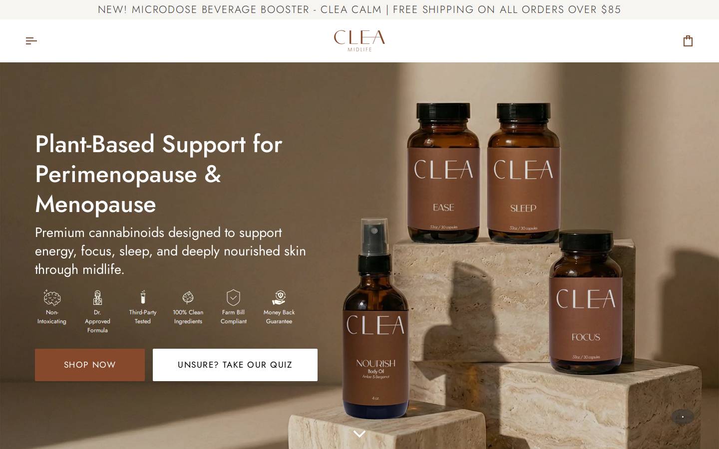 cleamidlife.com homepage screenshot