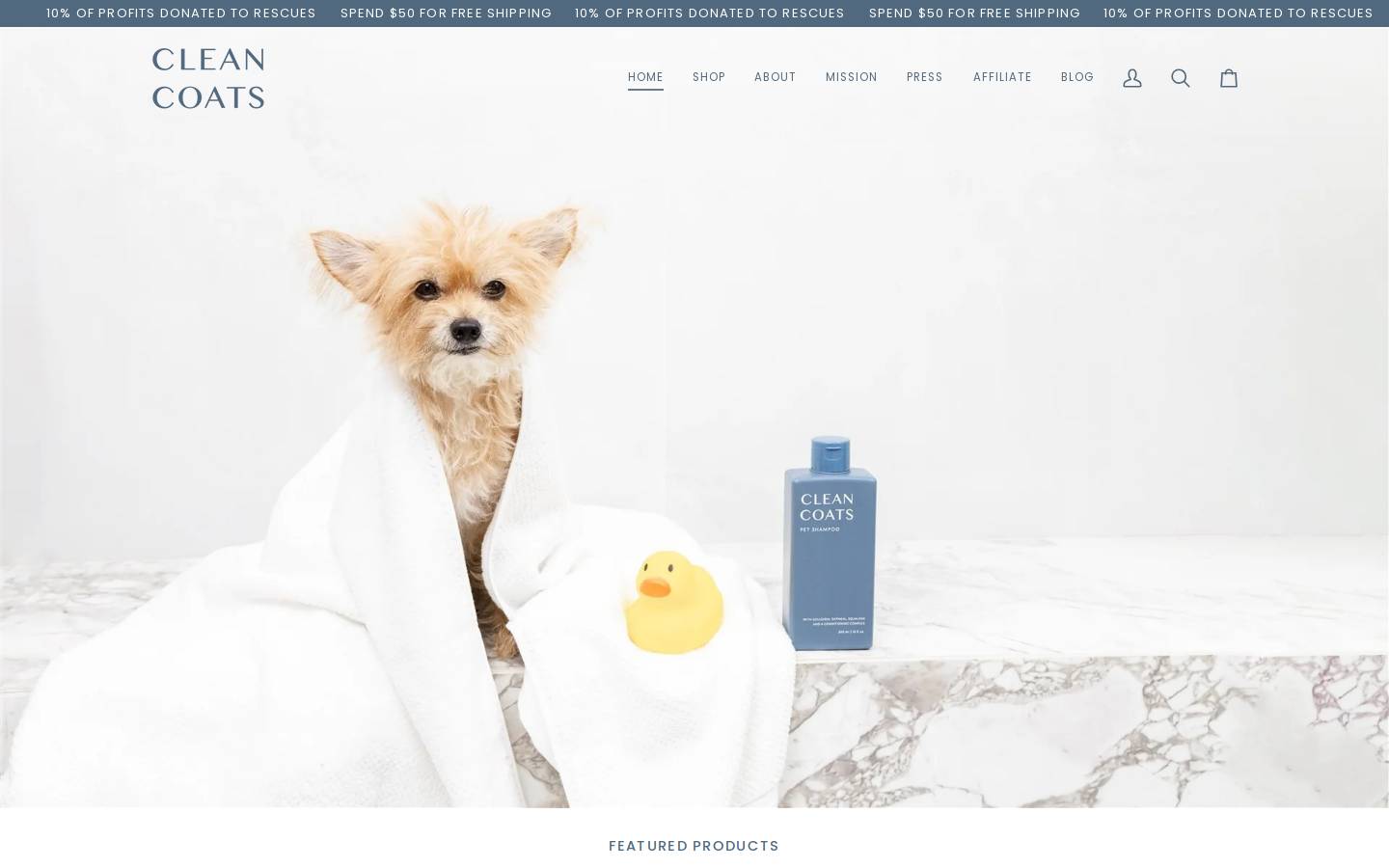 clean-coats.com homepage screenshot