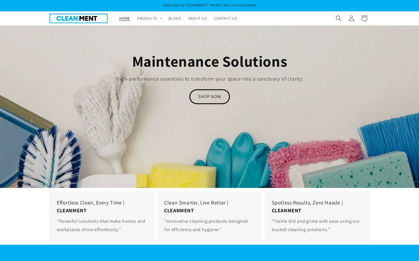 clean-ment.com homepage screenshot