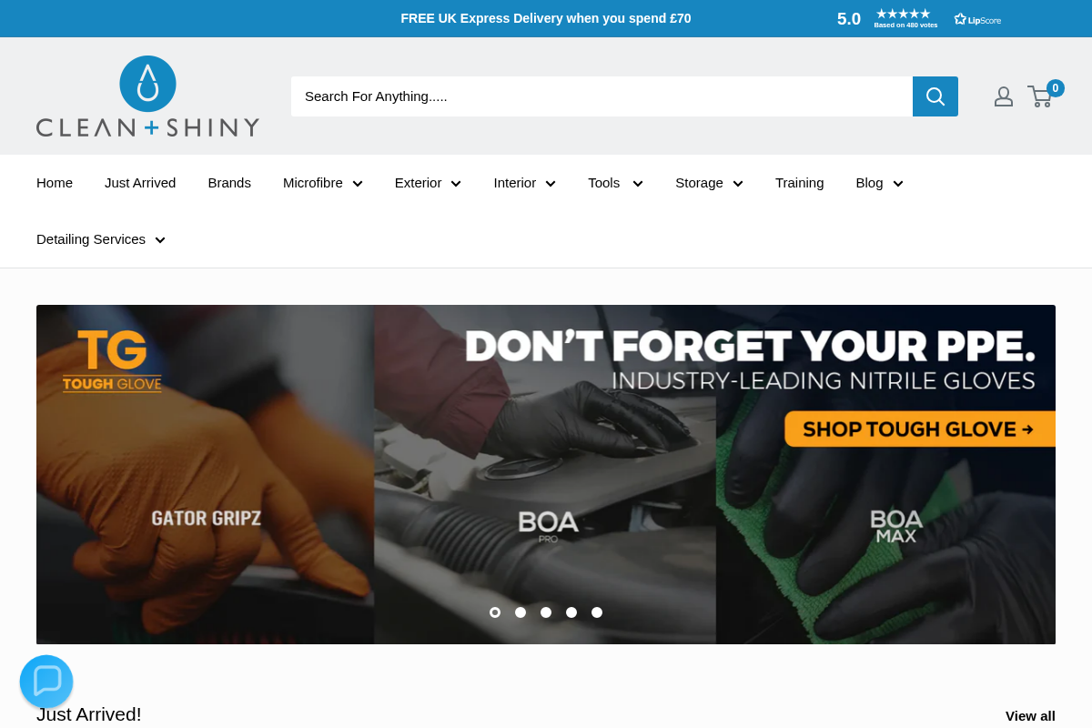 Clean and Shiny (UK) Limited  homepage screenshot