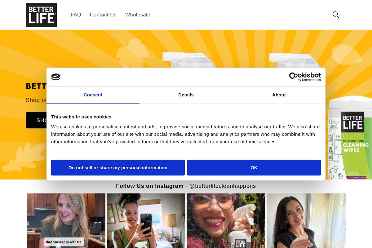 Better Life homepage screenshot