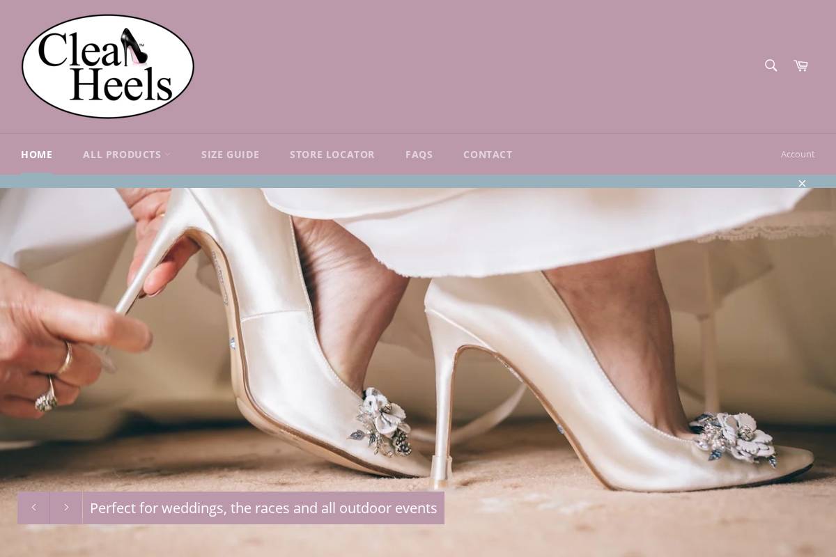 Cleanheels homepage screenshot