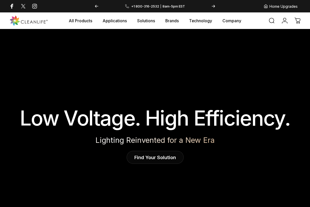 cleanlife.com homepage screenshot