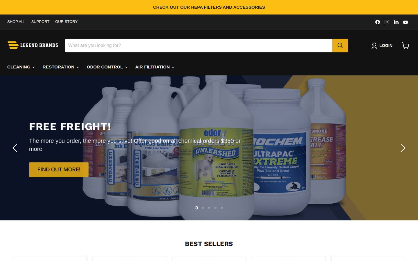 cleanlivingproducts.com homepage screenshot