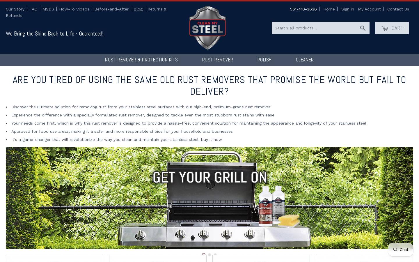 cleanmysteel.com homepage screenshot