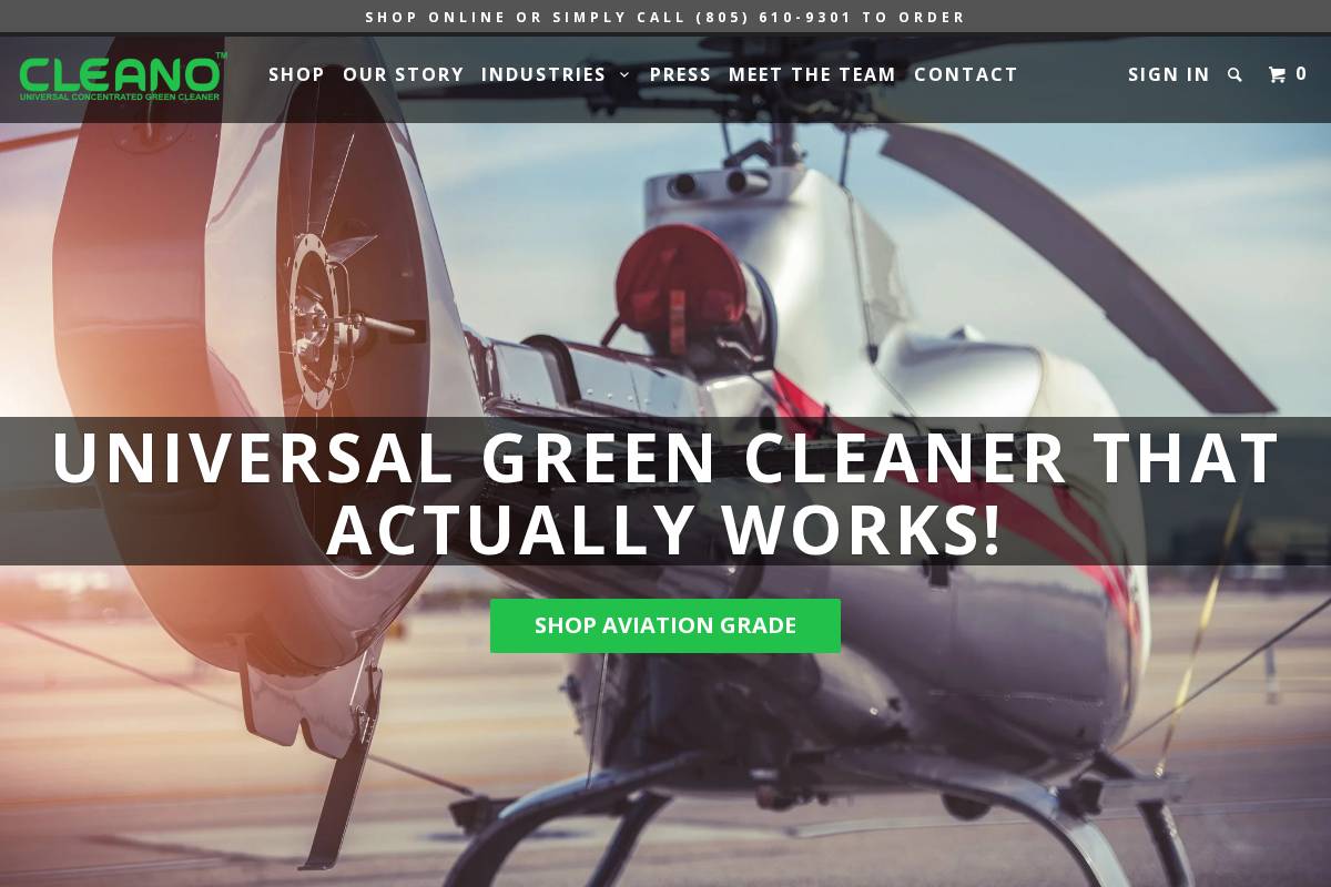 cleano.net homepage screenshot