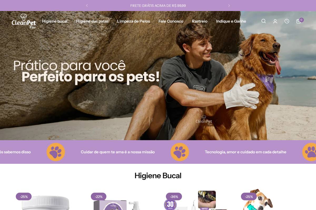 cleanpetbr.com homepage screenshot