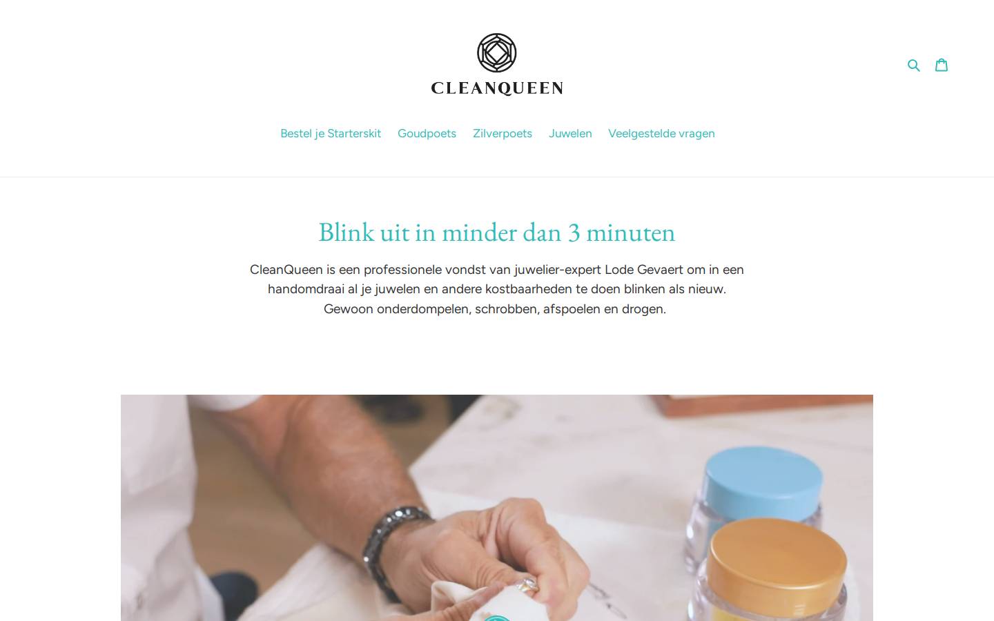 cleanqueen.be homepage screenshot