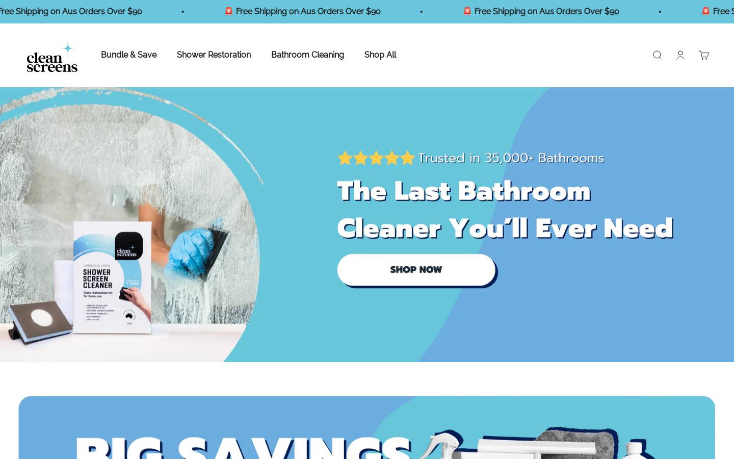 cleanscreens.store homepage screenshot