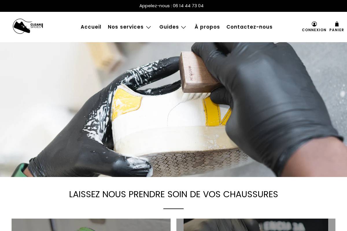 cleanshoes.fr homepage screenshot