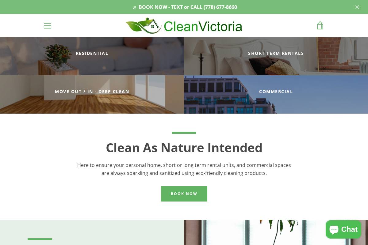 cleanvictoria.ca homepage screenshot