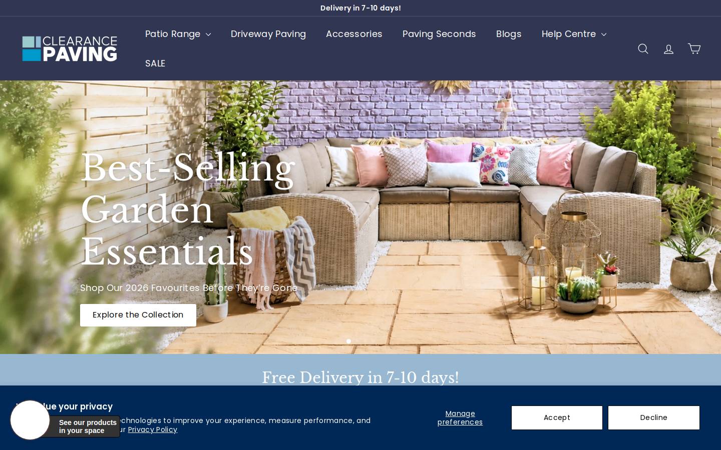 Clearance Paving homepage screenshot