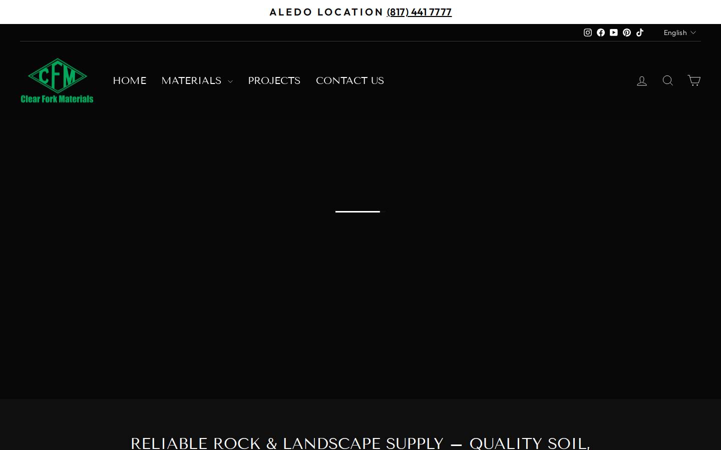 clearforkmaterials.com homepage screenshot