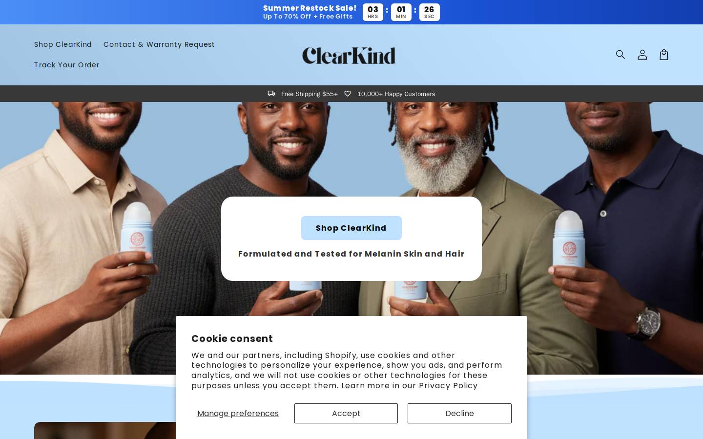 clearkind.com homepage screenshot