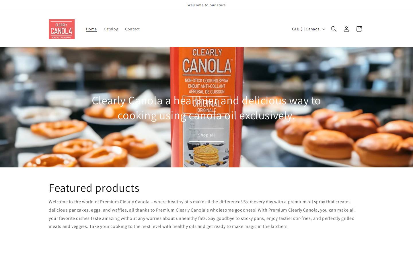 clearly-canola.com homepage screenshot