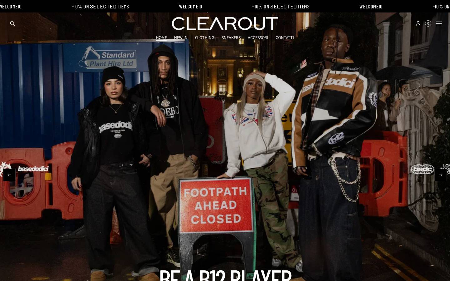 Clearout Basedodici Perugia homepage screenshot