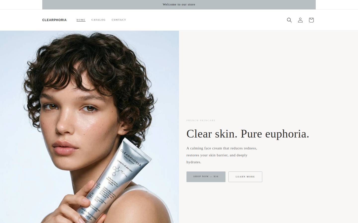 clearphoria.com homepage screenshot