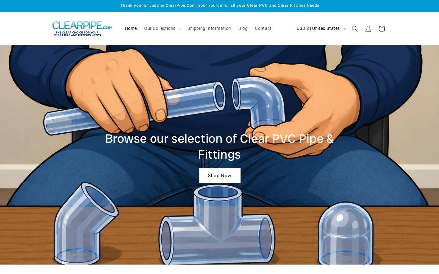 clearpipe.com homepage screenshot