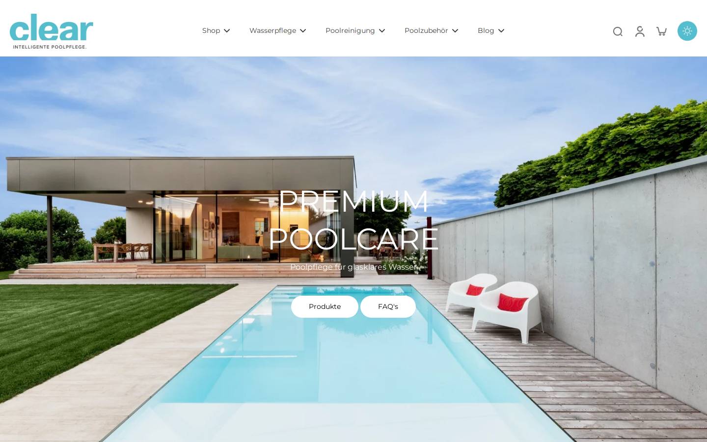 clearpool.at homepage screenshot