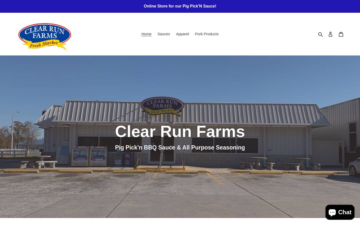 clearrunfarms.com homepage screenshot