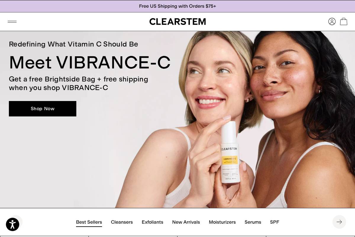 Clearstem homepage screenshot