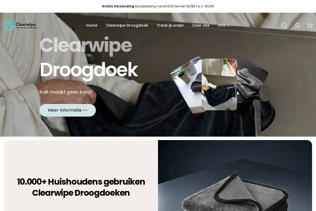 Clearwipe homepage screenshot