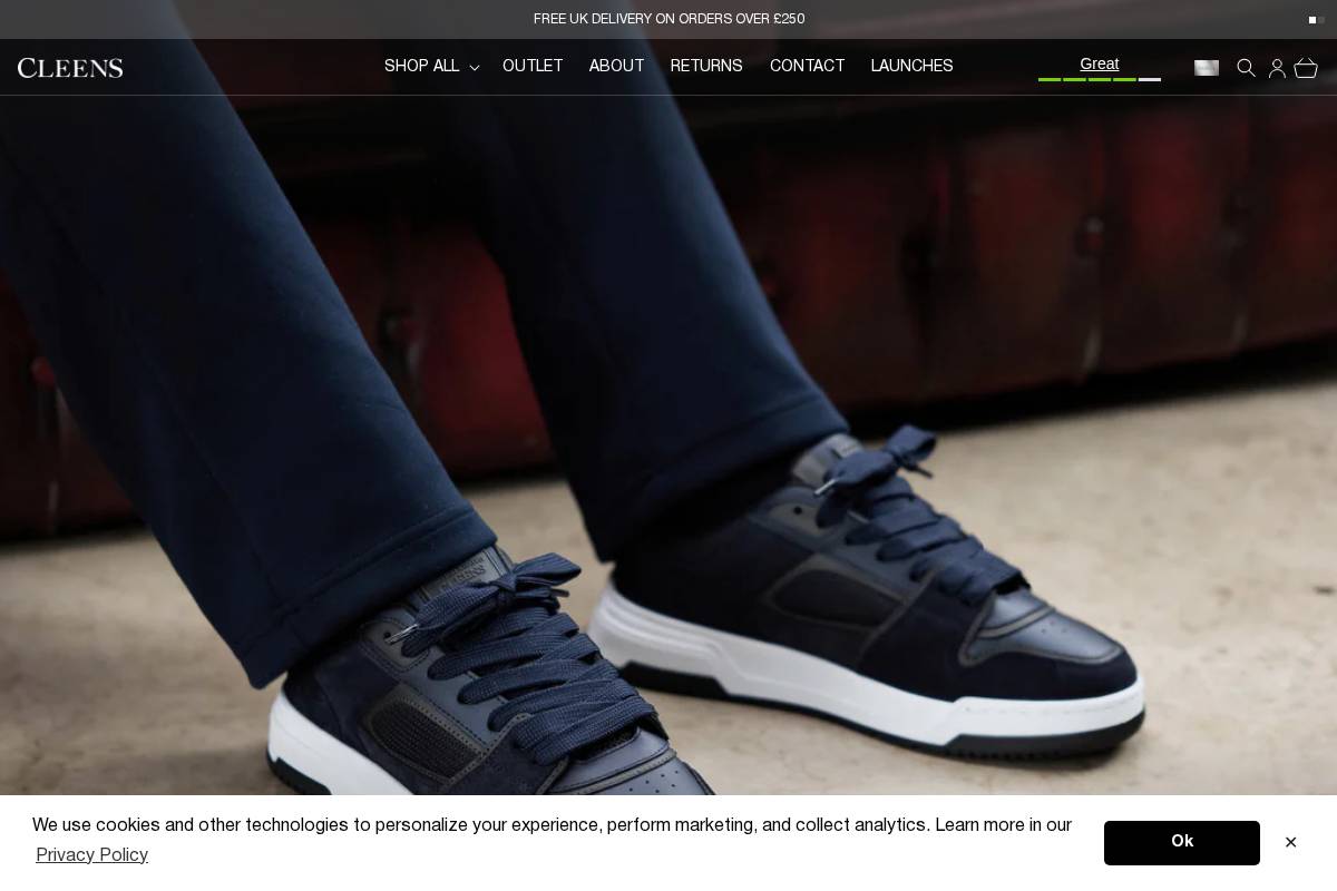 Cleens  homepage screenshot