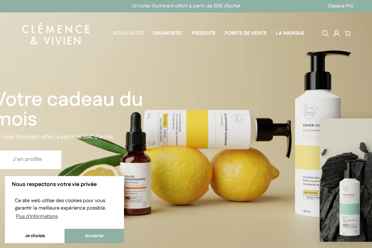 clemenceetvivien.com homepage screenshot