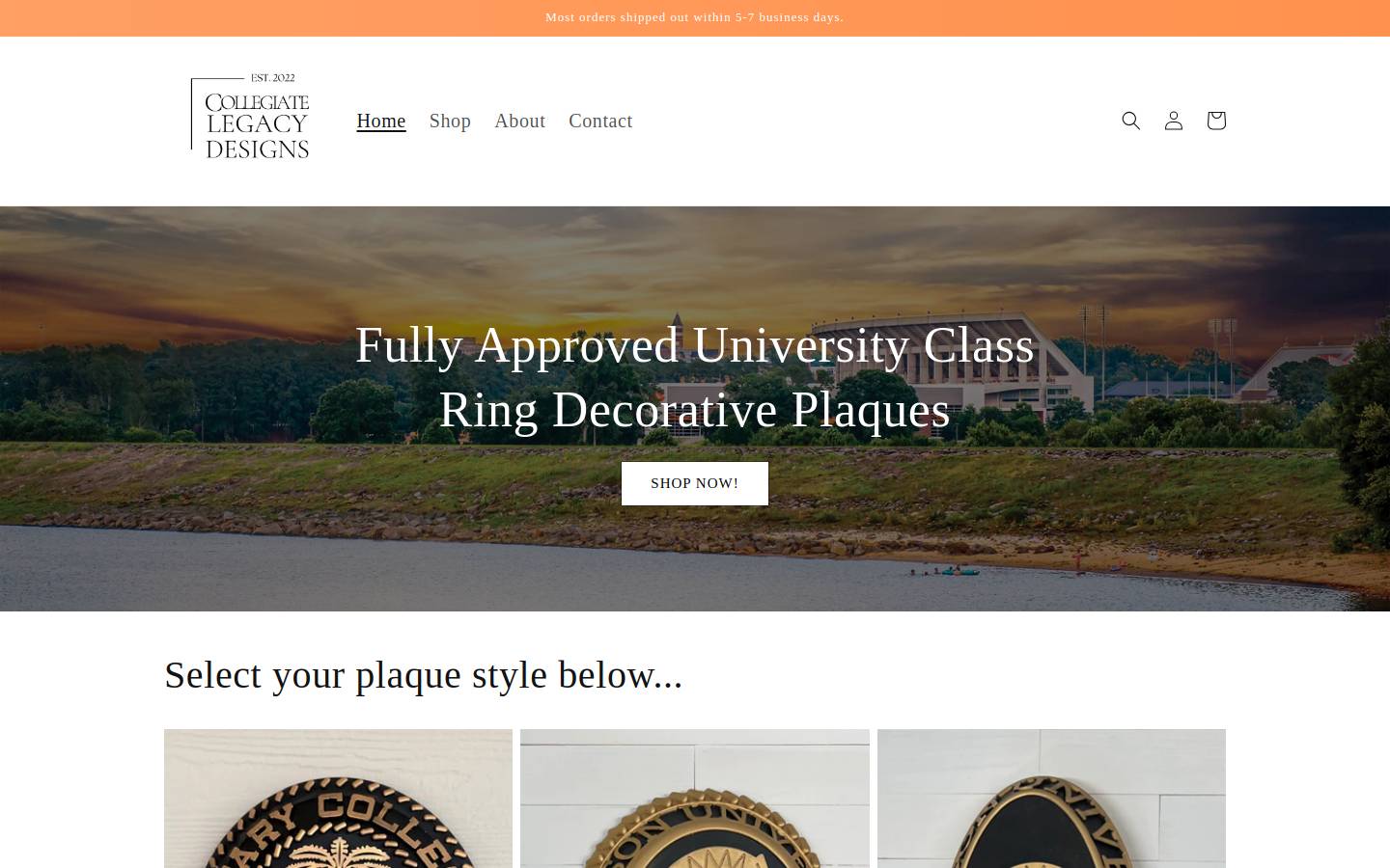 clemsonlegacydesigns.com homepage screenshot