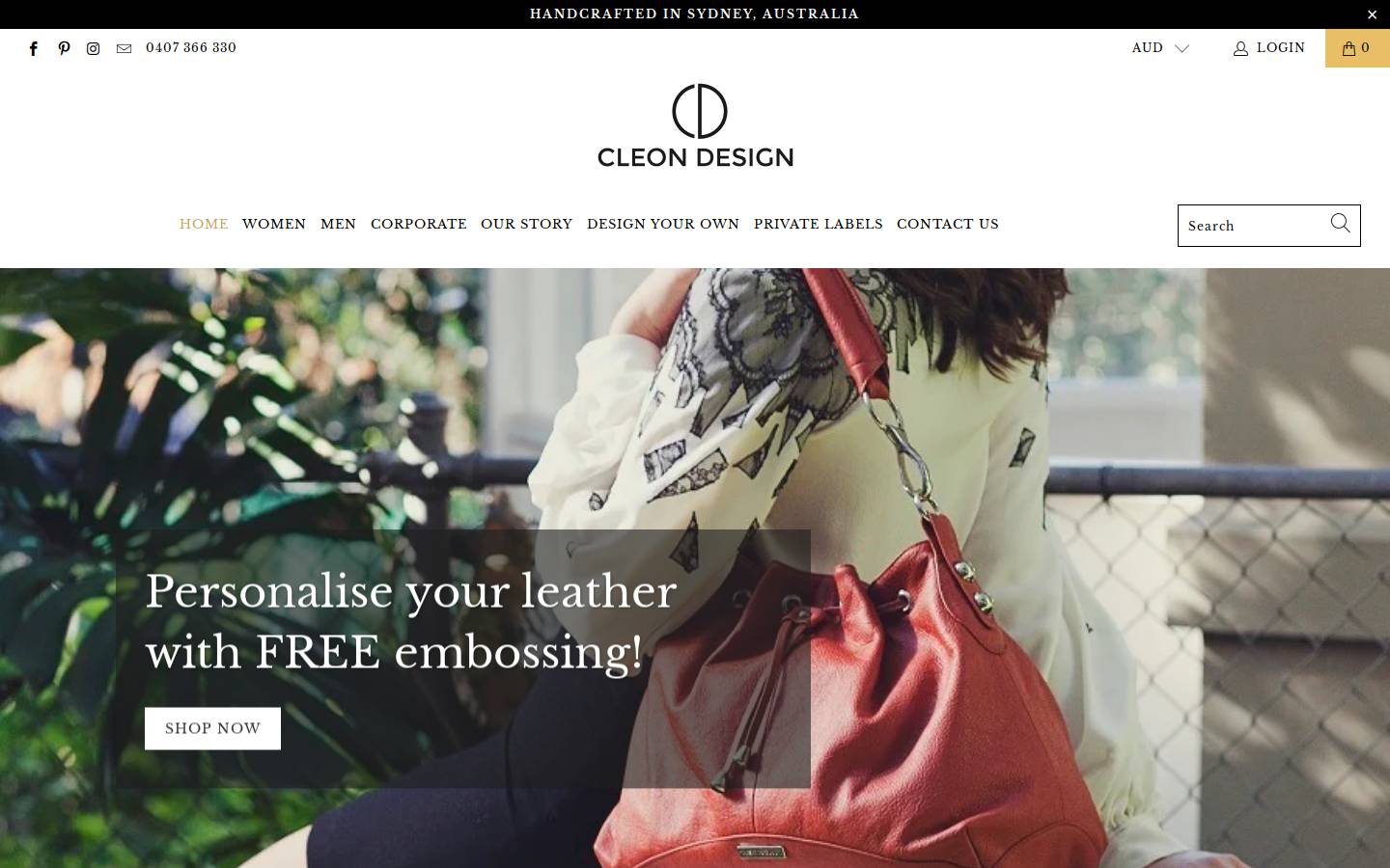 cleondesign.com homepage screenshot