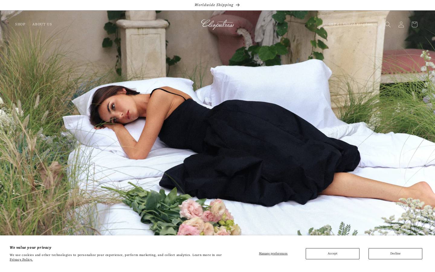 cleopatressstudios.com homepage screenshot