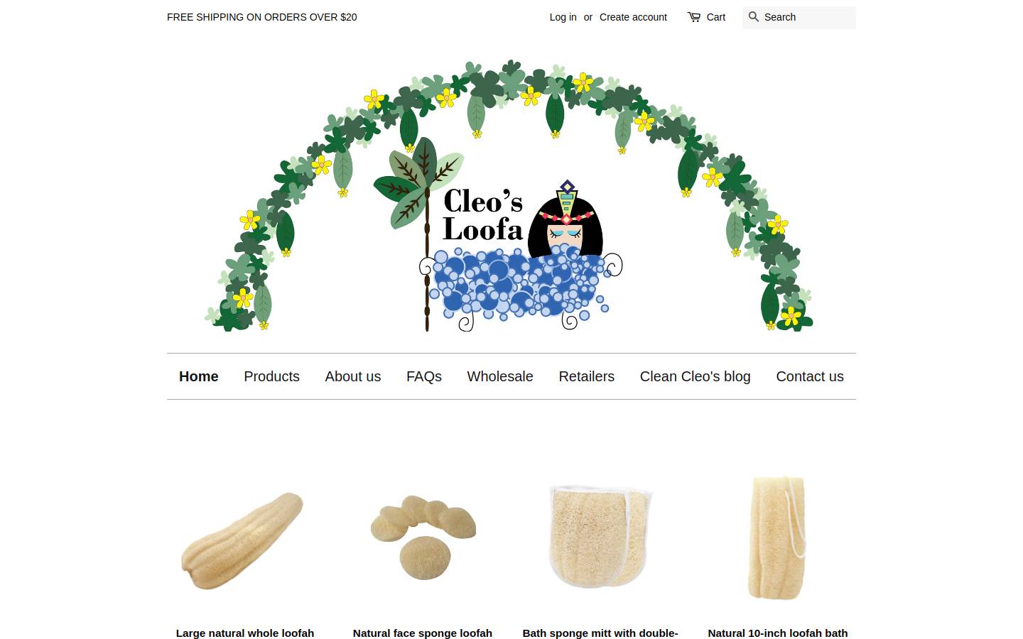 cleosloofa.com homepage screenshot