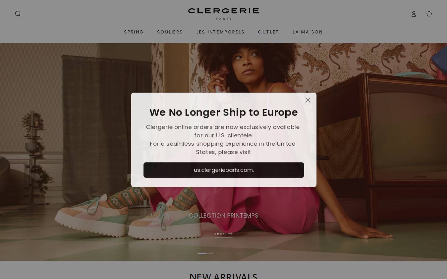 clergerieparis.com homepage screenshot