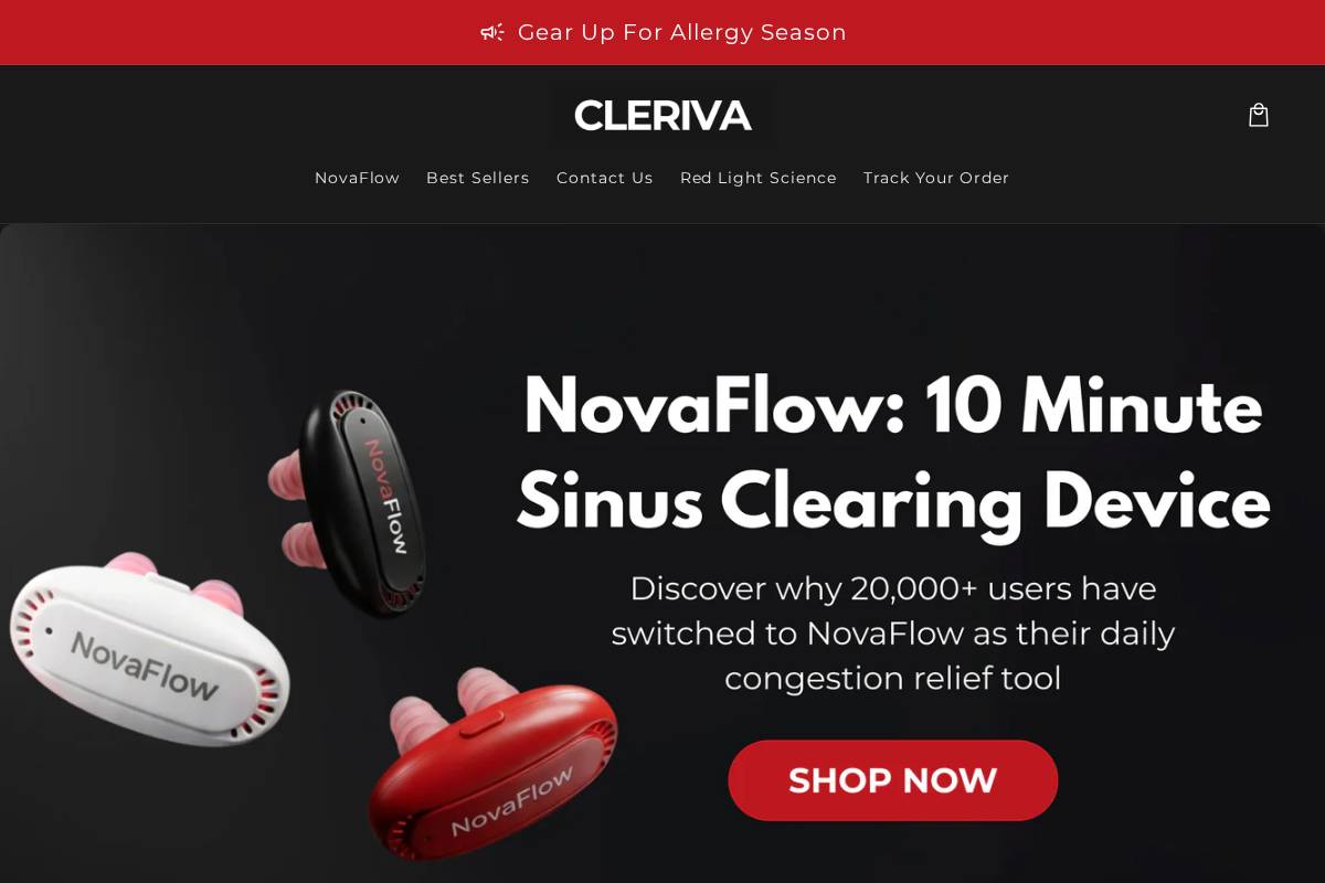 Cleriva homepage screenshot