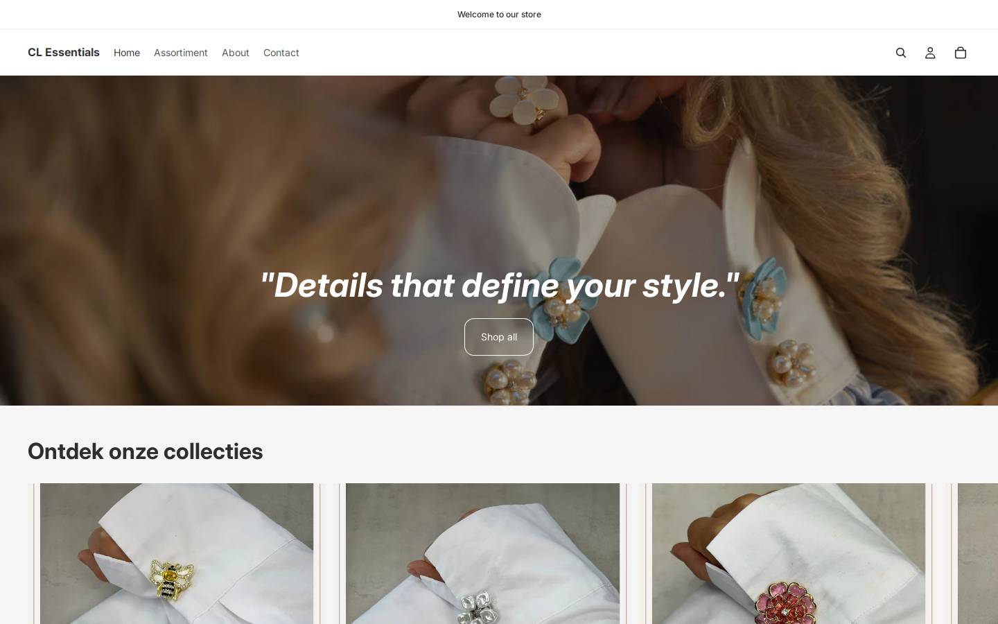 clessentials.com homepage screenshot