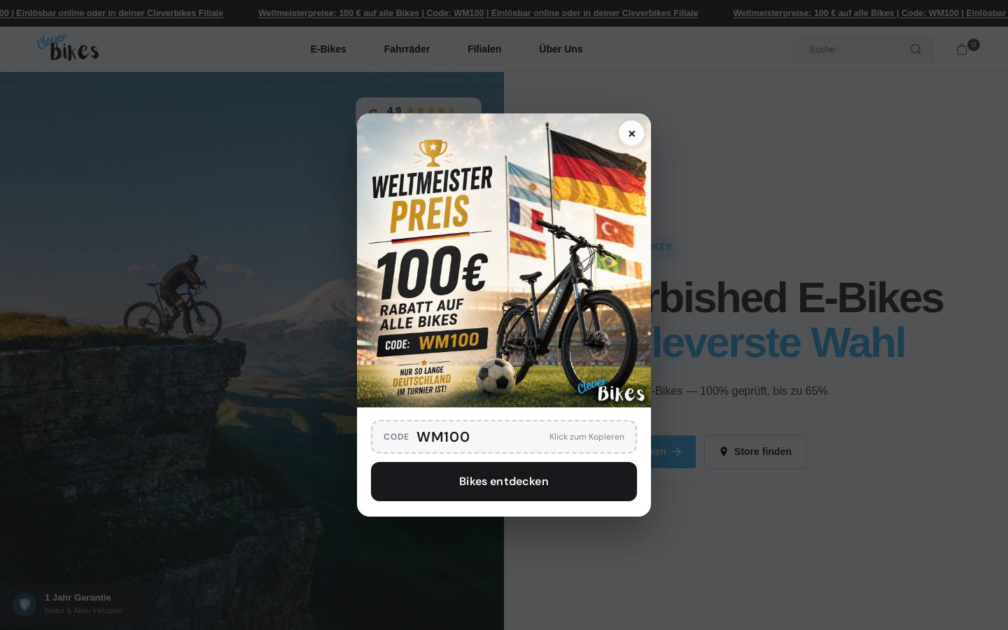 PB Cleverbikes GmbH homepage screenshot