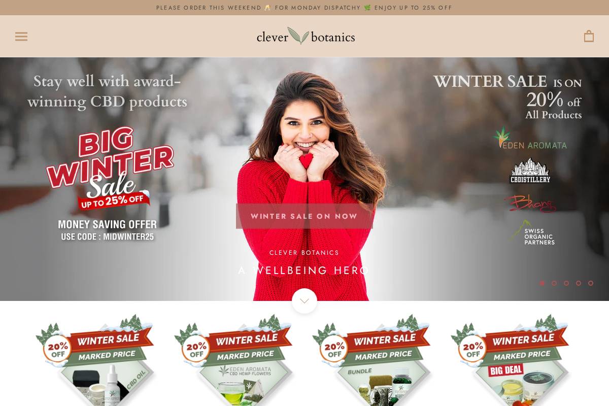 cleverbotanics homepage screenshot