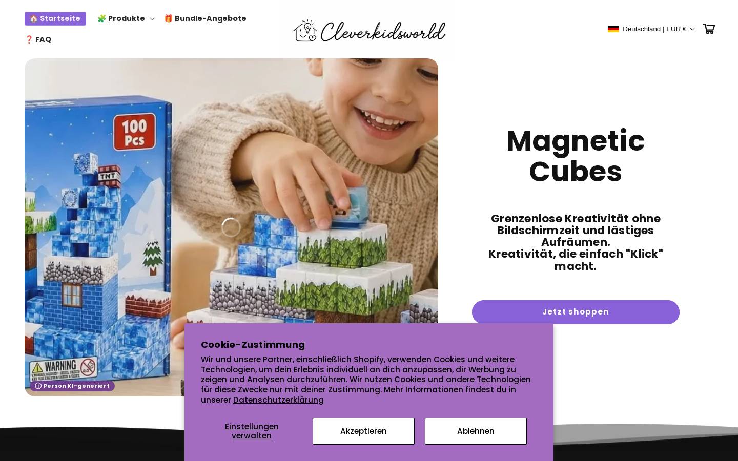 cleverkidsworld.com homepage screenshot