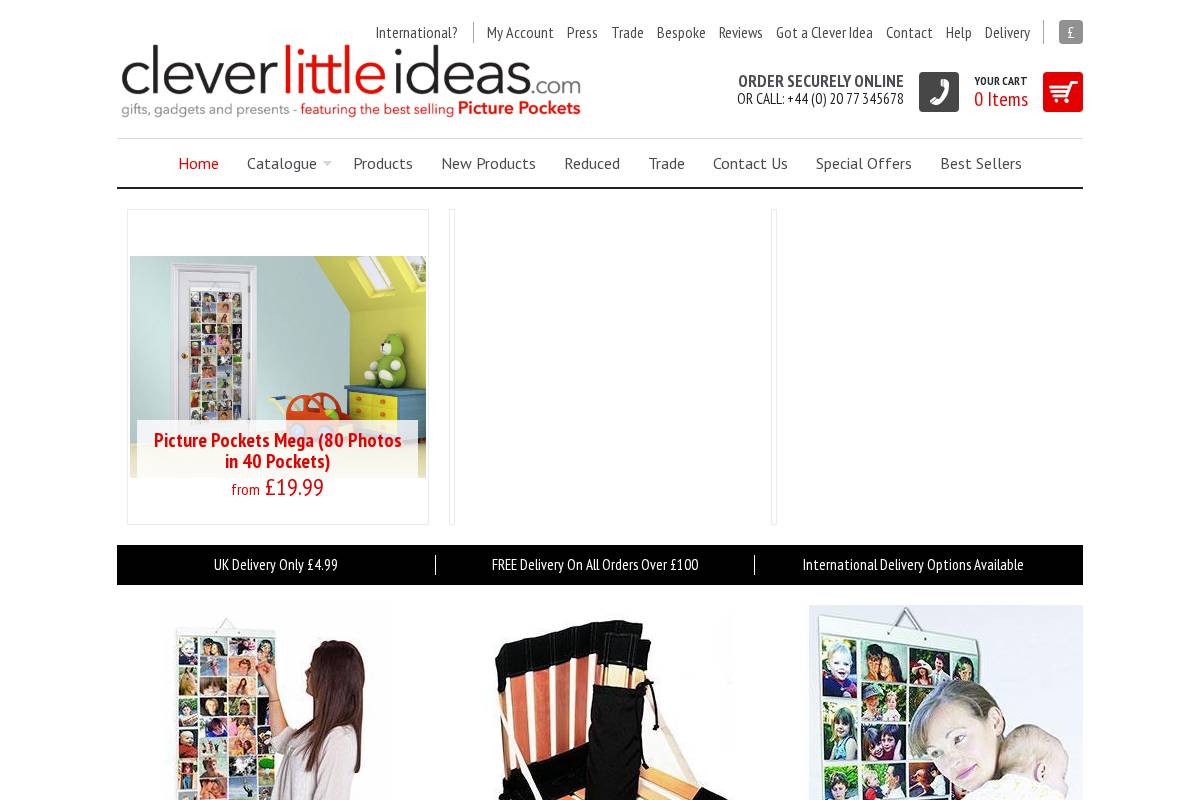 Cleverlittleideas homepage screenshot