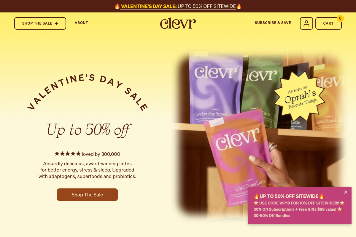 clevrblends.com homepage screenshot