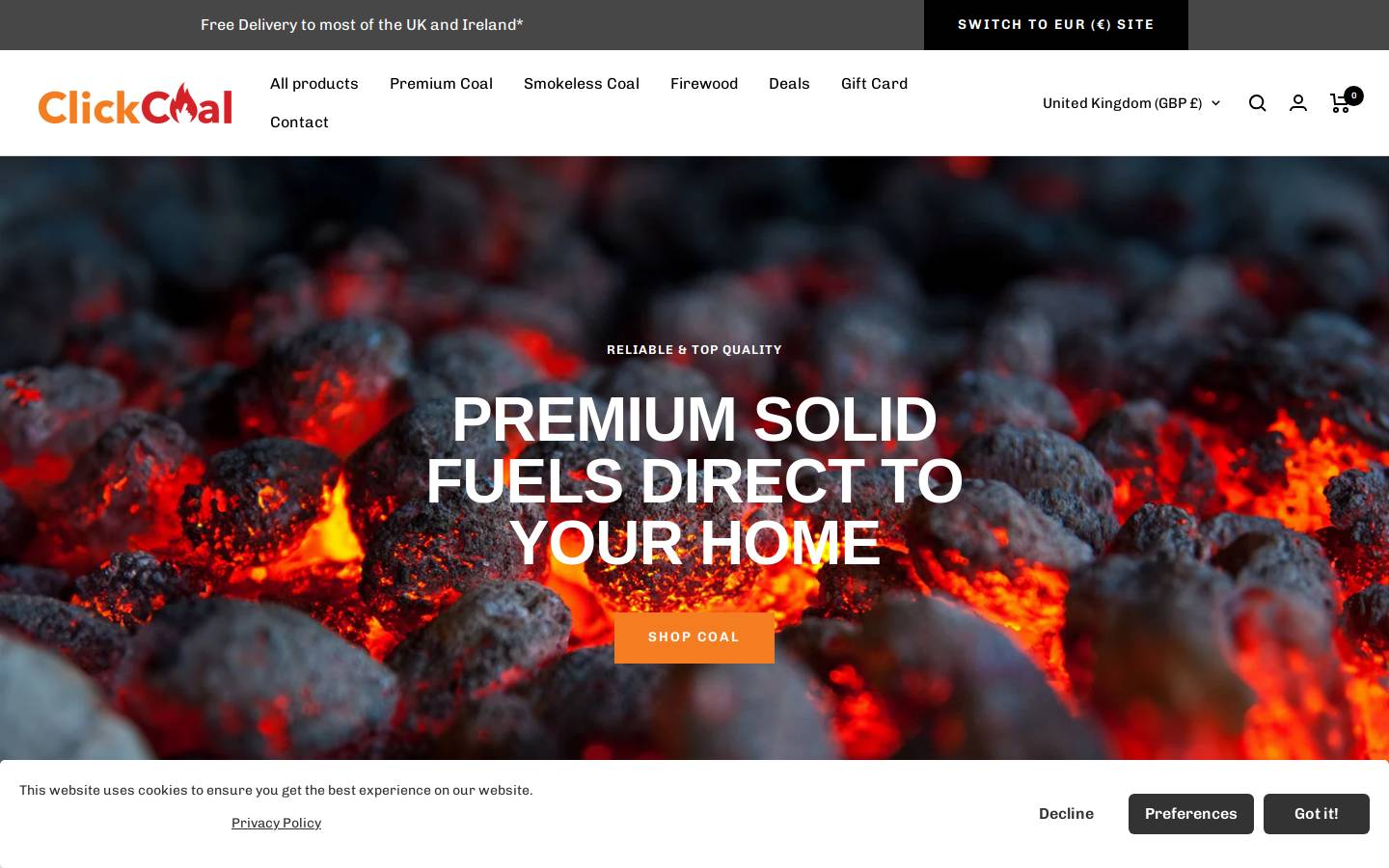 click-coal.com homepage screenshot