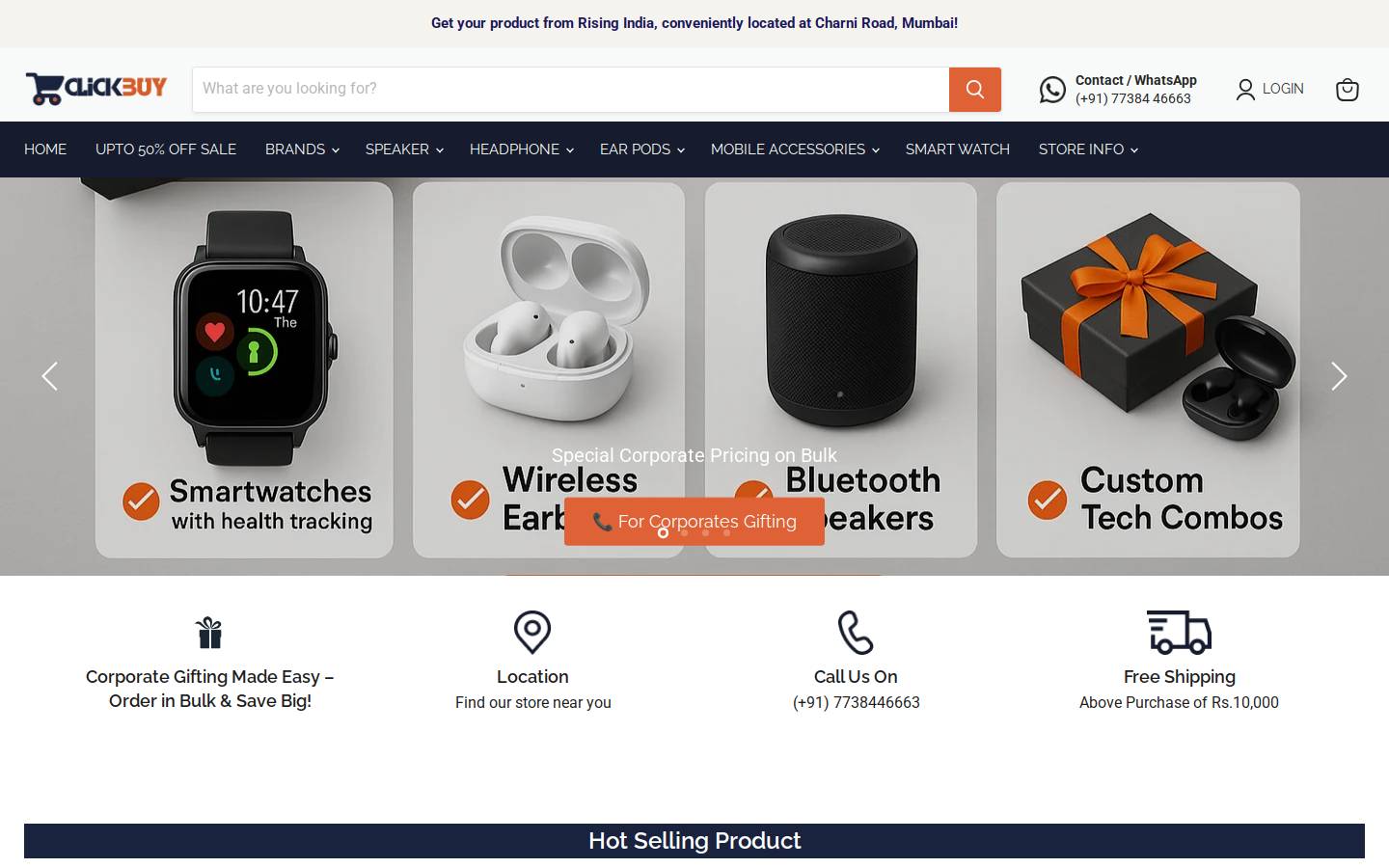 clickbuy.co.in homepage screenshot