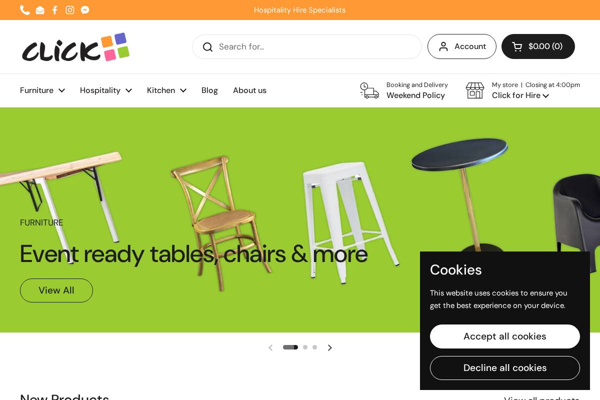 clickforhire.co.nz homepage screenshot