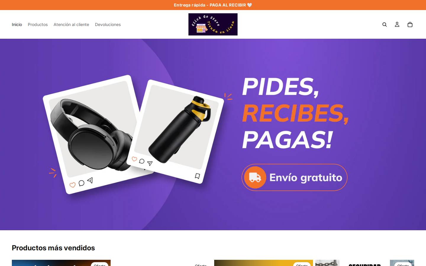 clickgostore.com homepage screenshot
