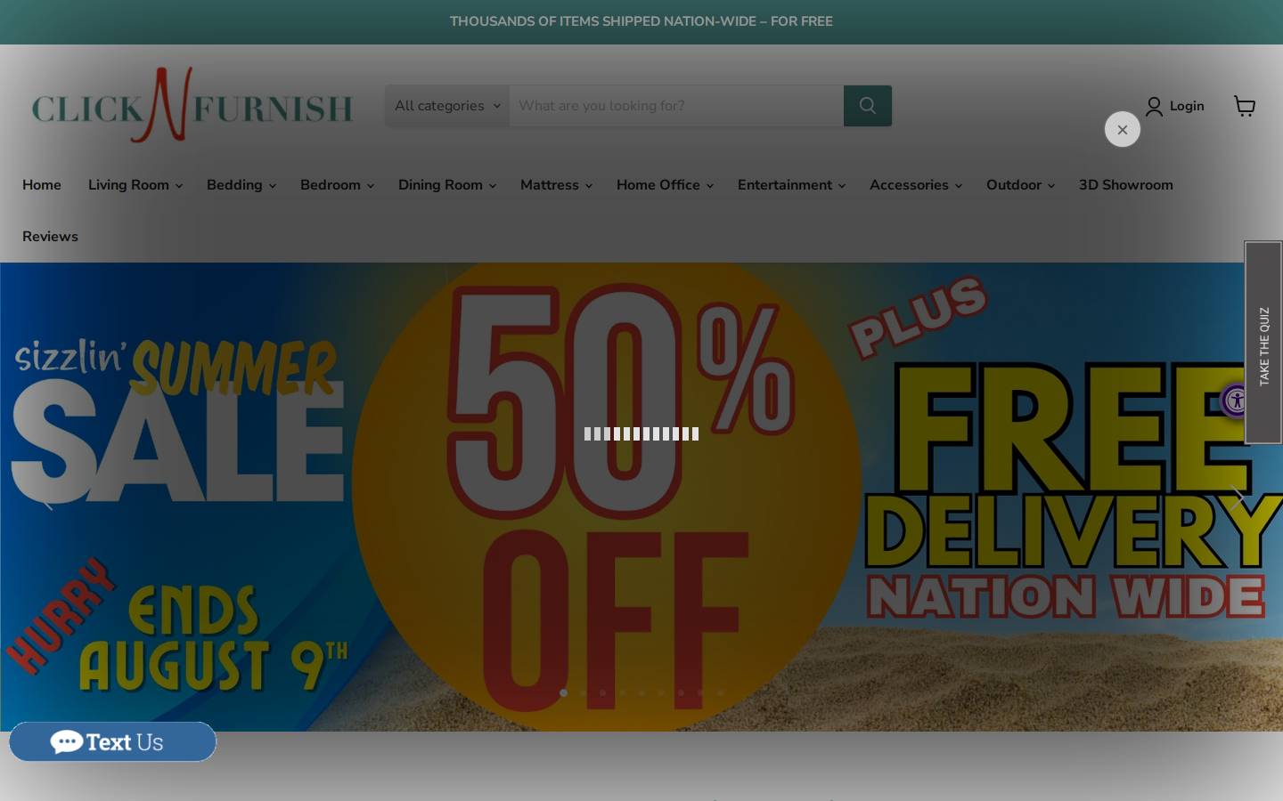 clicknfurnish.com homepage screenshot