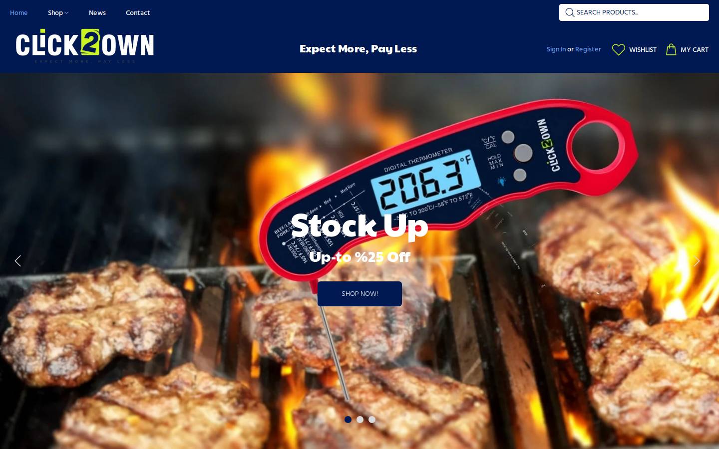 clicks2own.com homepage screenshot