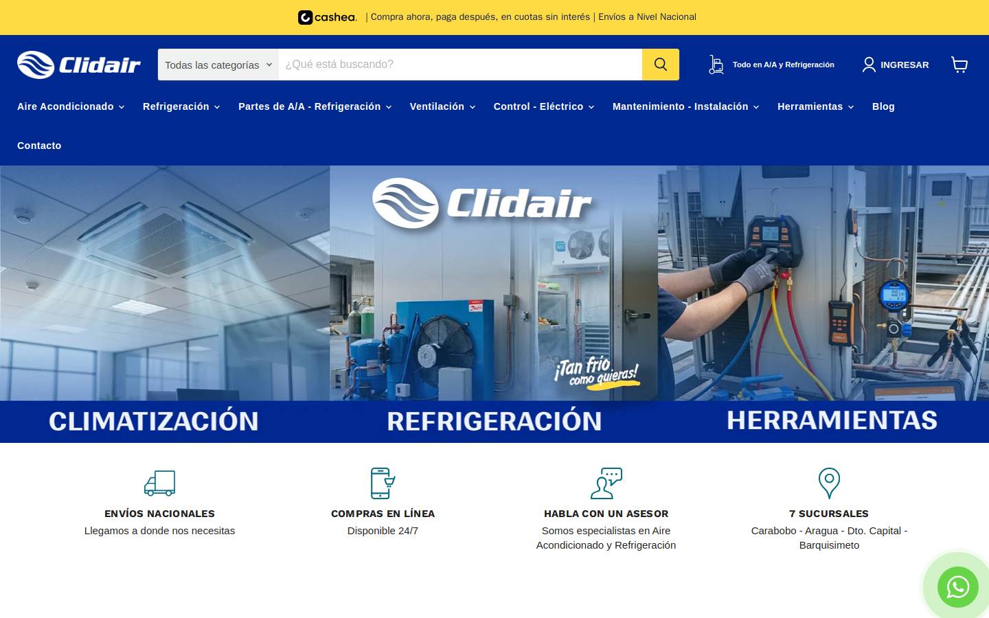 clidair.com homepage screenshot